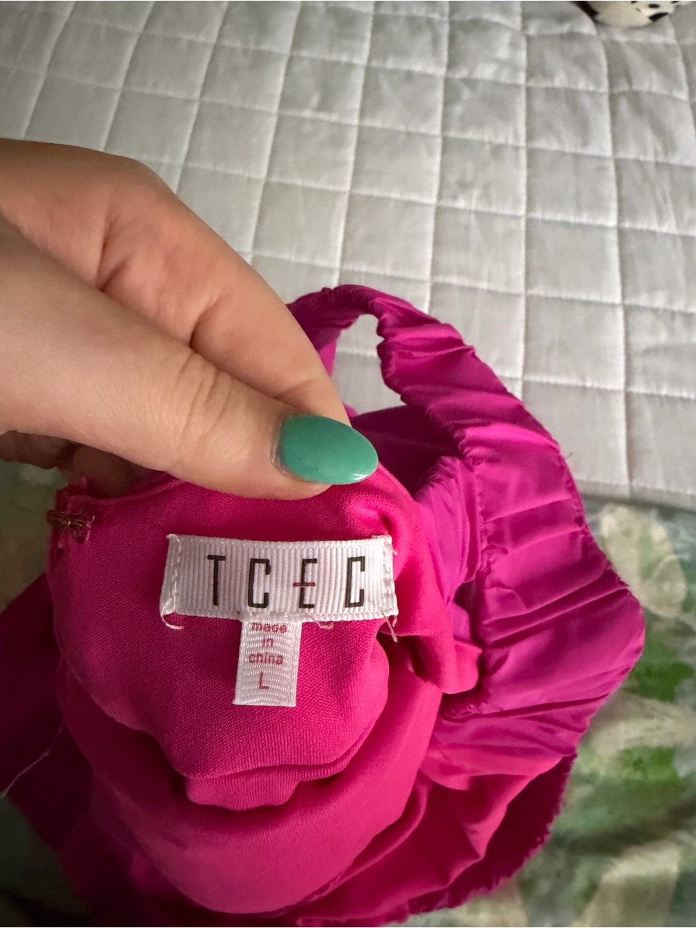 TCEC Fuchsia Ruched-Strap Active Dress - Picture 3 of 4